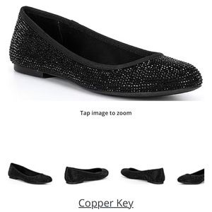 Copper Key Shinebrite Rhinestone Flats
